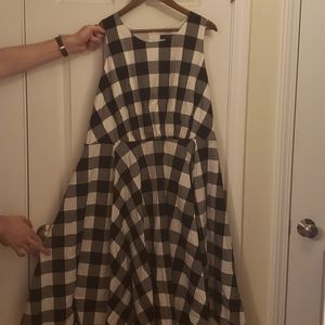 Lane Bryant Black and White Plaid Gingham Dress